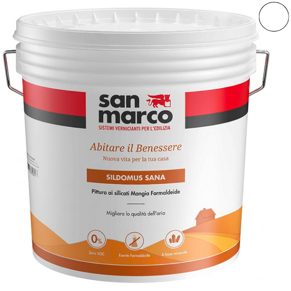 SAN Marco Sildomus Sana Bianco Idropittura ai Silicati per Interno